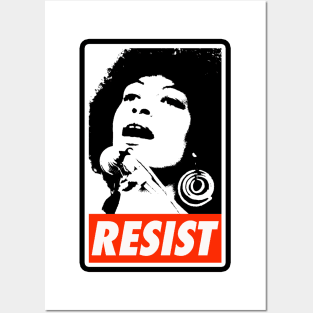 Angela Davis - Resist - Swirl Posters and Art